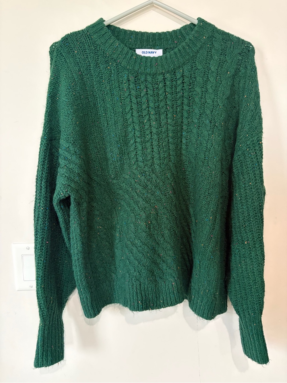 Pretty dark green Old Navy cable knit sweater
